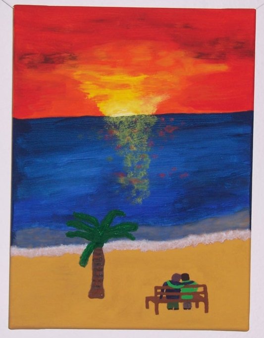 Sonnenaufgang, Acryl