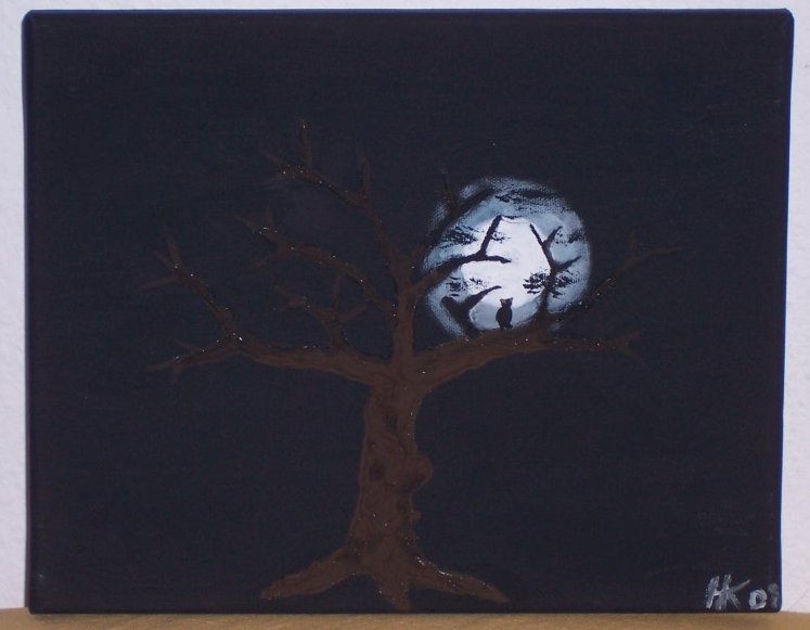 Vollmond, Acryl